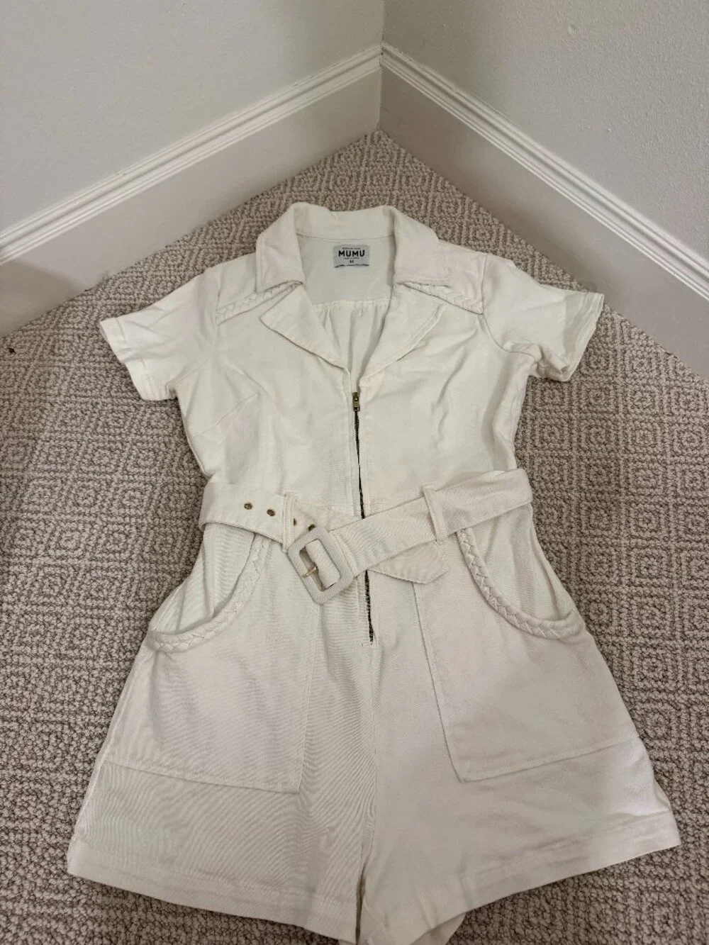 Show me your mumu white romper - Picture 1 of 3